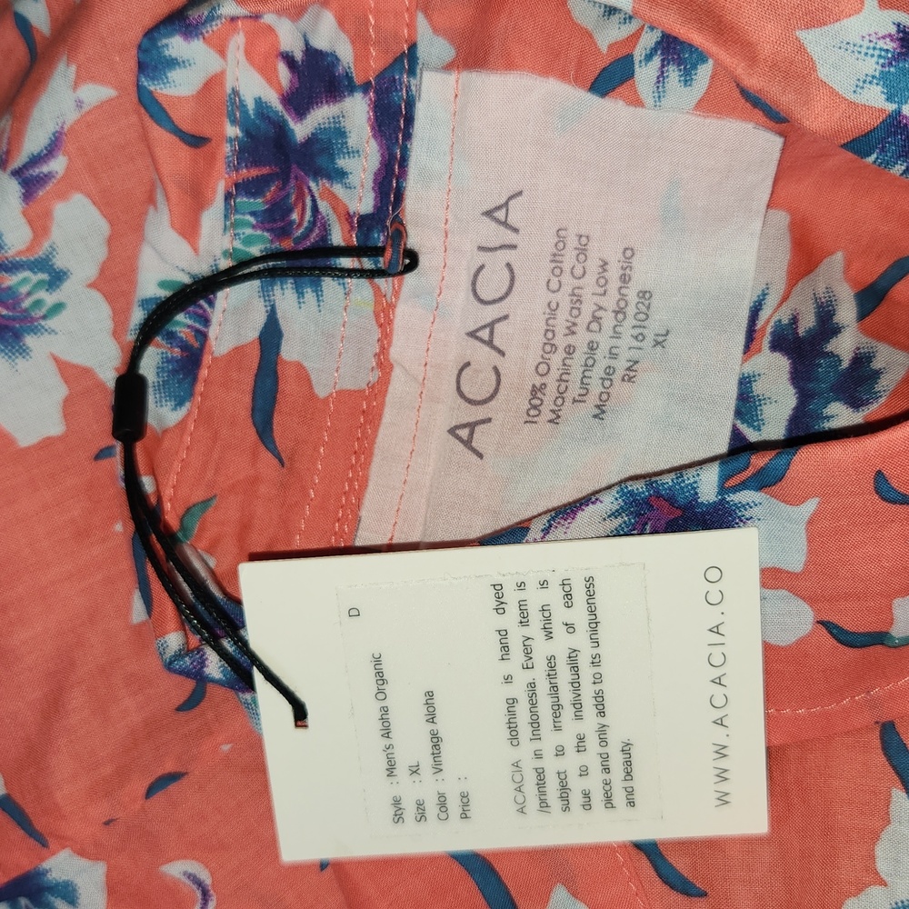 New Acacia Swimwear Men's Aloha Shirt Vintage Aloha Hawaii XL Button Down Men - Picture 12 of 16